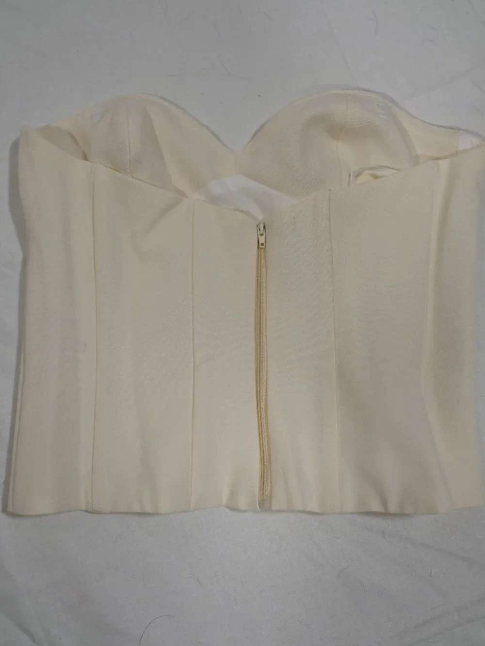 Chic Ivory Strapless Corset Sweetheart Romantic Bachelorette Party Est. Sz. M